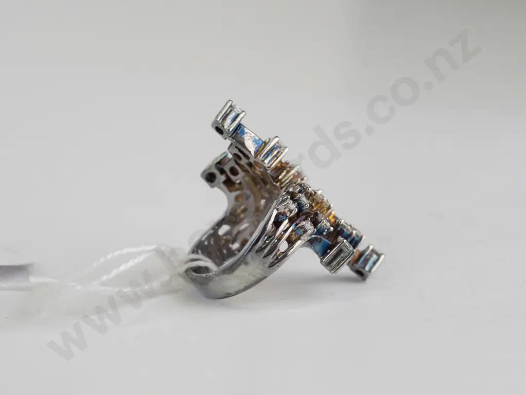 sterling silver cocktail ring size P Image 1++