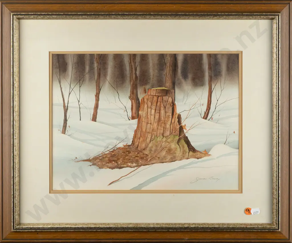 James Bessey - framed watercolour "March Morning" H260 W350 Image 1++