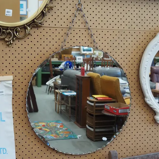circular deco wall mirror