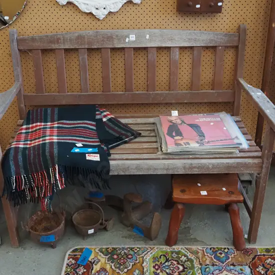 wooden garden bench seat