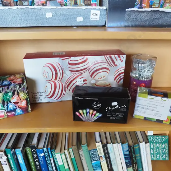 shelf of Xmas lights