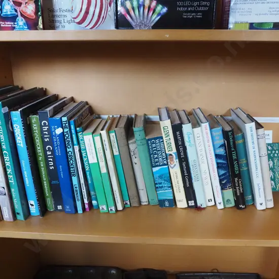 shelf; cricket books
