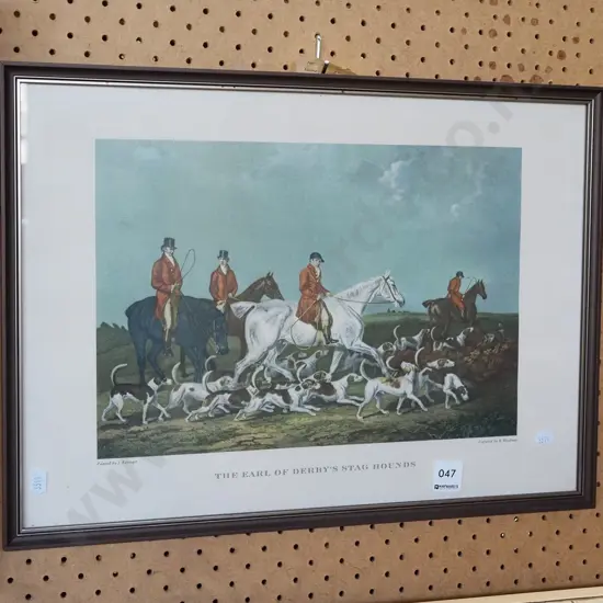 framed hunting print
