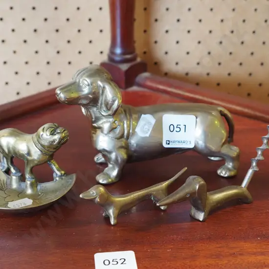 brass dogs, ashtray