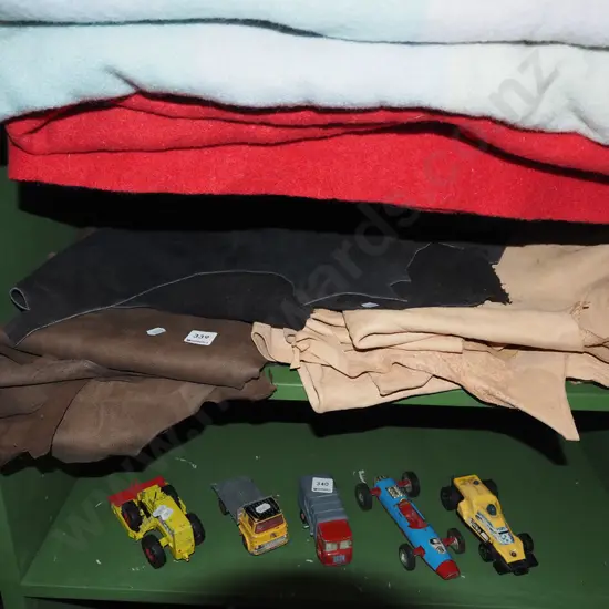 shelf of leather