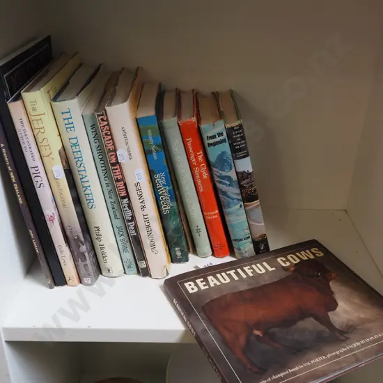 shelf; books - farming, local history etc