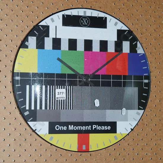 TV test pattern wall clock 