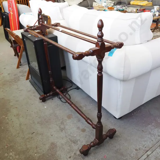 wooden towel rail