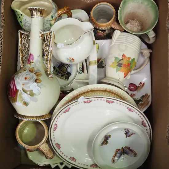 box; plates, bowls, vases etc