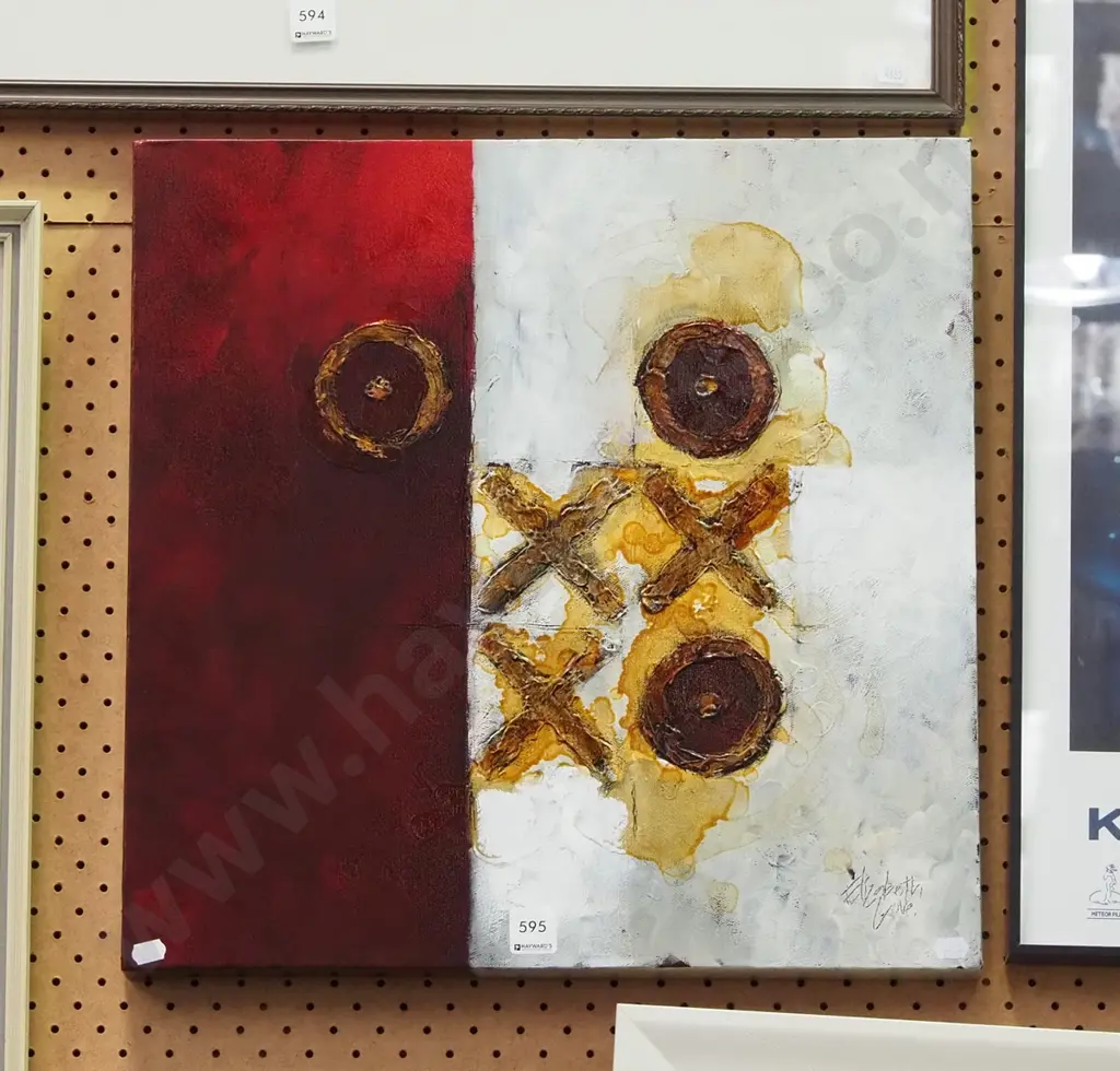 mixed media on boxed canvas - abstract Image 1++