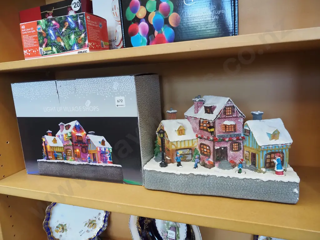 boxed as new light up village shops Image 1++