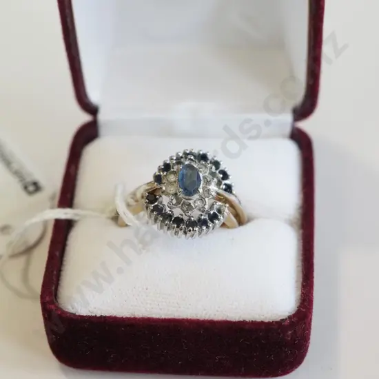 sterling silver 3 ring set - main ring missing some stones