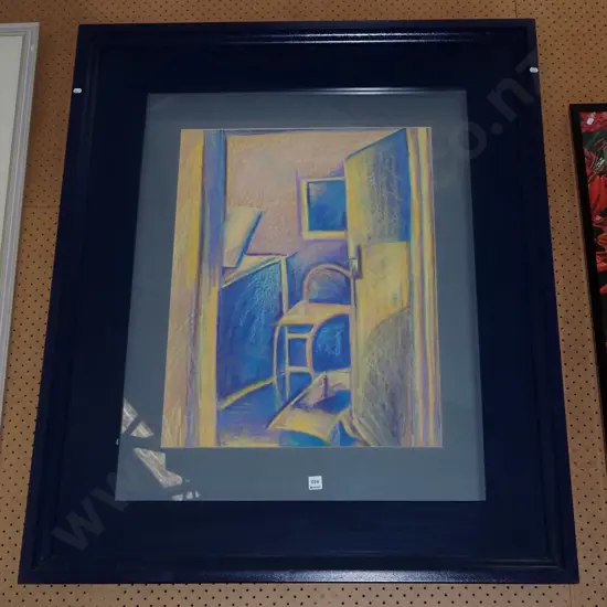 framed pastel - view from doorway