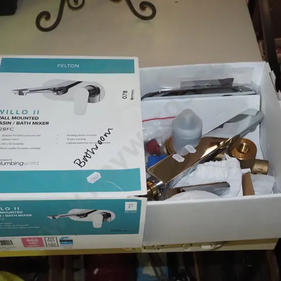 boxed as new wall mounted bath/basin mixer