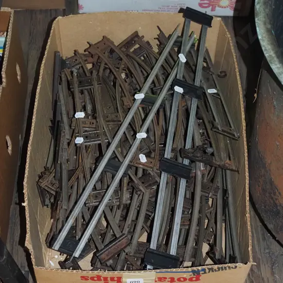 boxed; vintage Hornby railway tracks