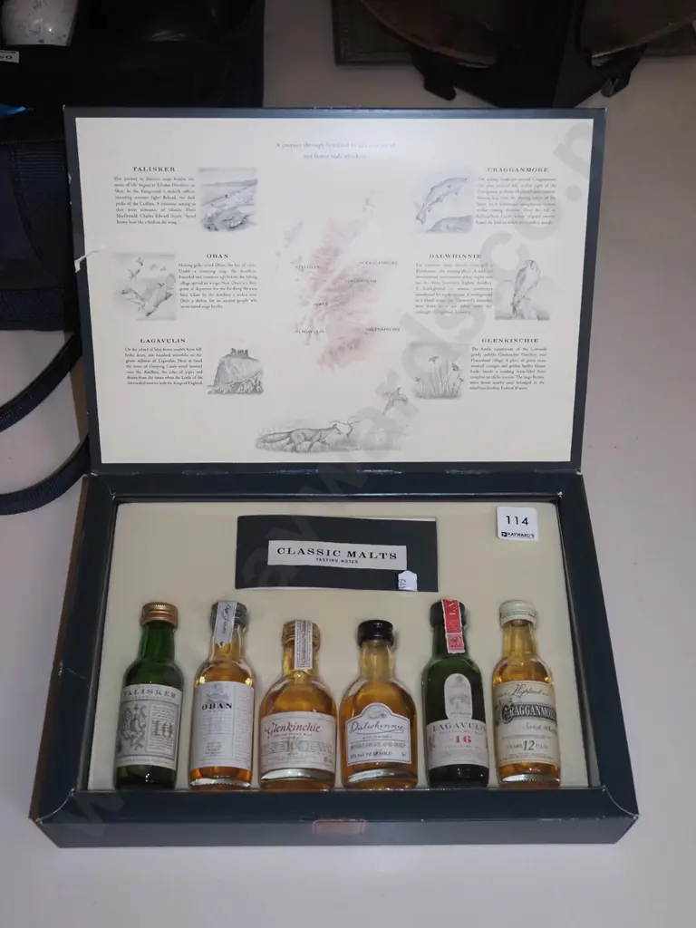 box; 6x Scottish whisky miniatures Image 1++