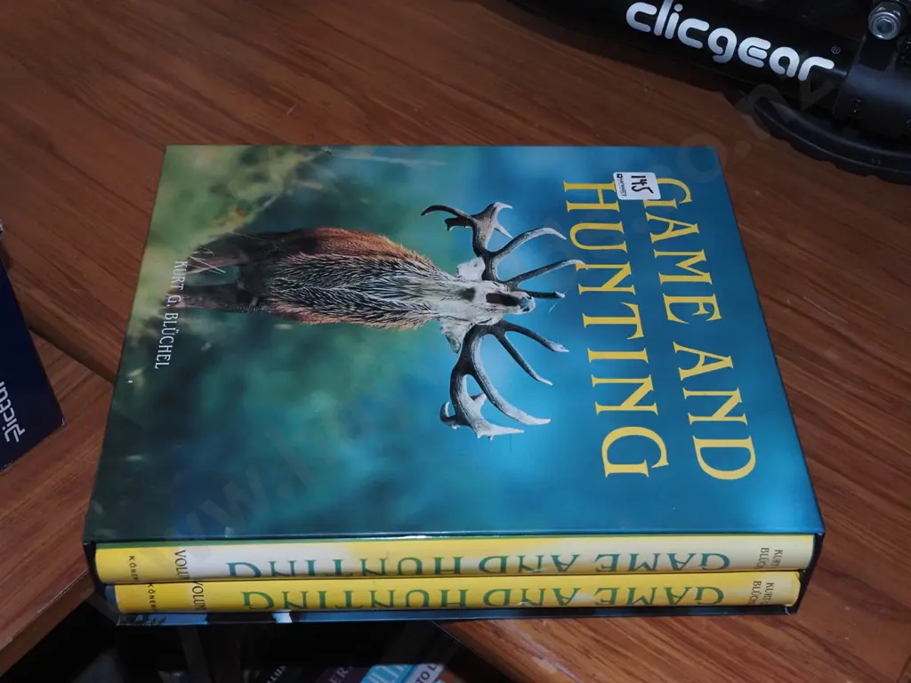 Kurt G Bluchel 2 volume slip cased game and hunting books Image 1++