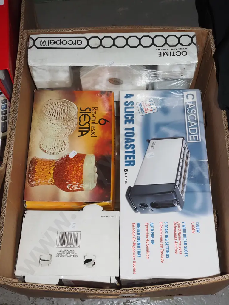 boxed as new old toasters, glasses, tea ware etc Image 1++