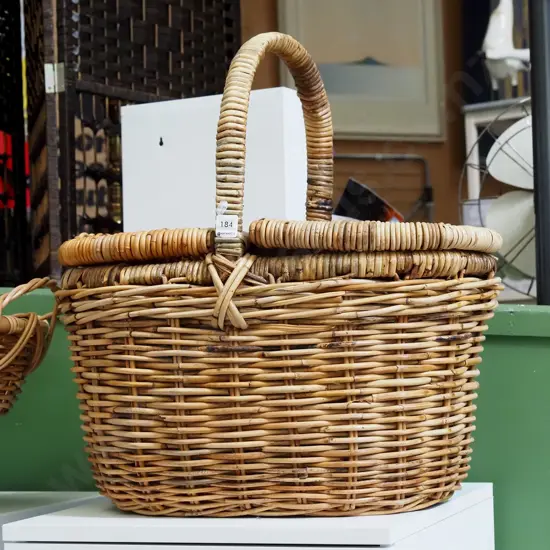 large cane picnic hamper