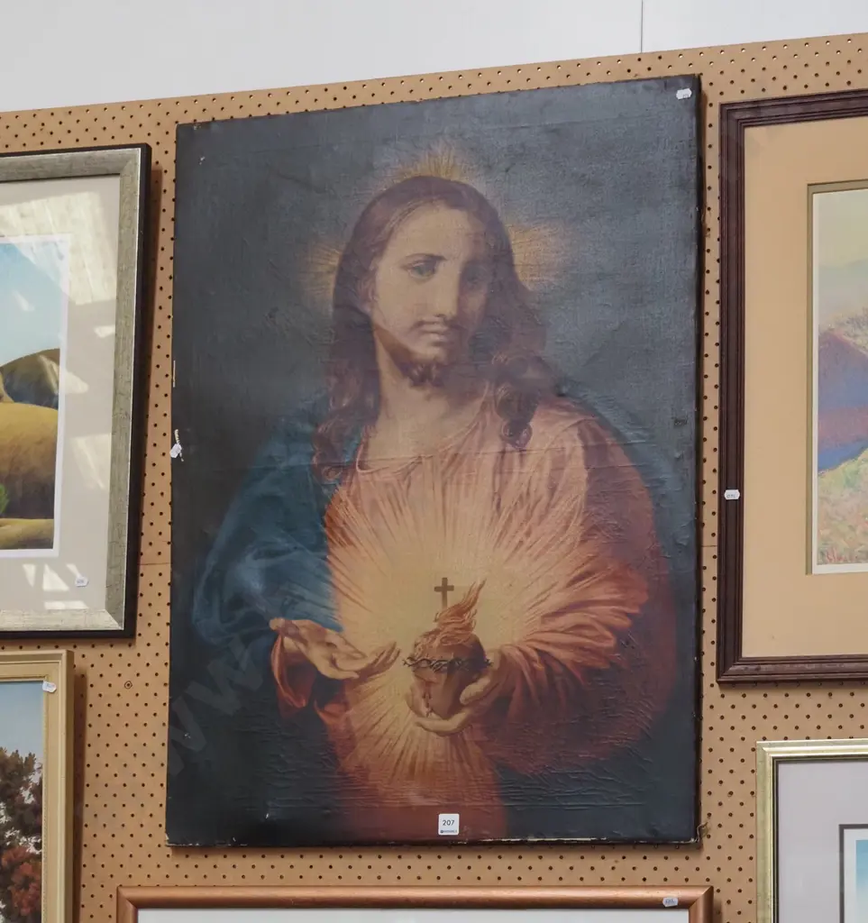 religious print on boxed canvas - aging Image 1++