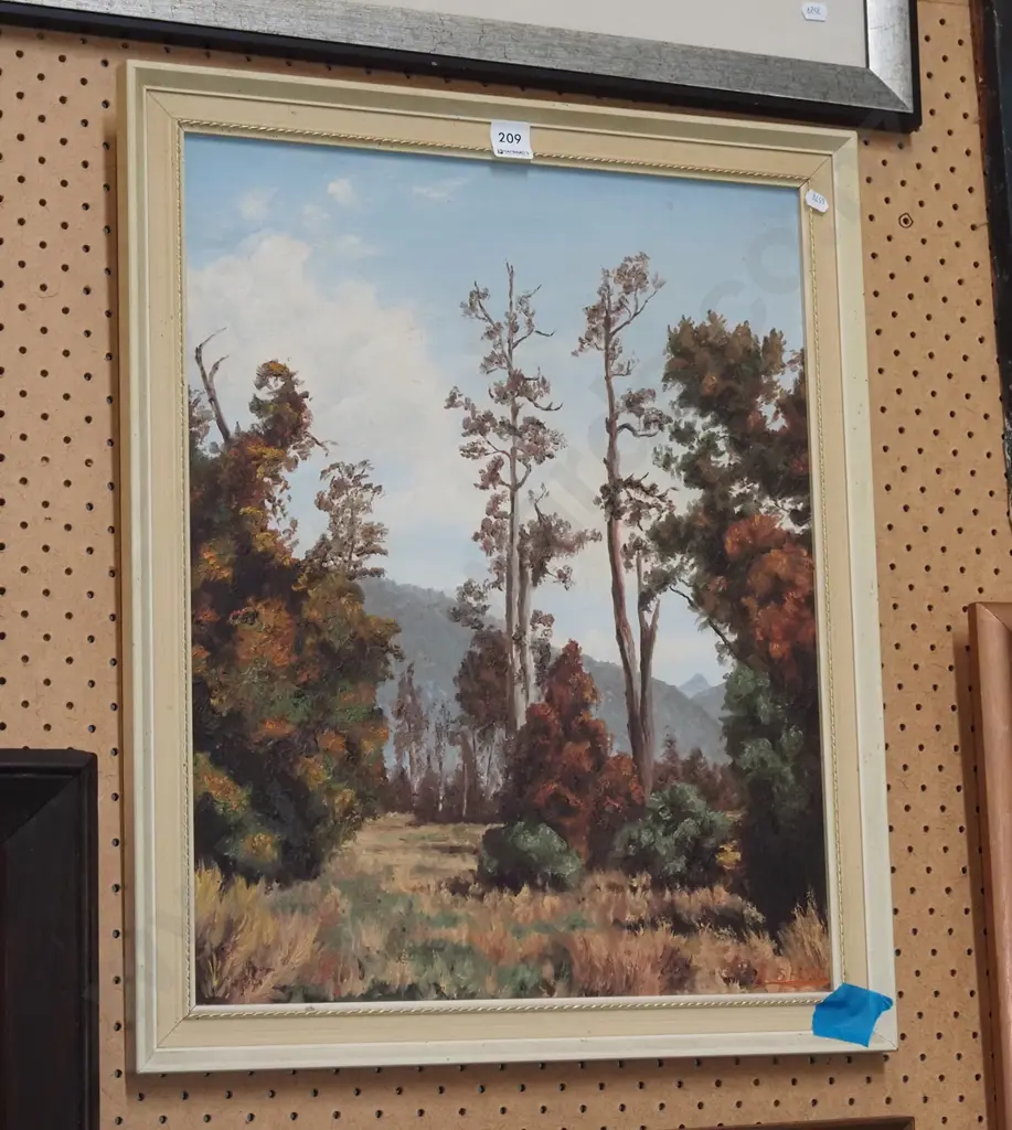 framed oil - forest scene Image 1++