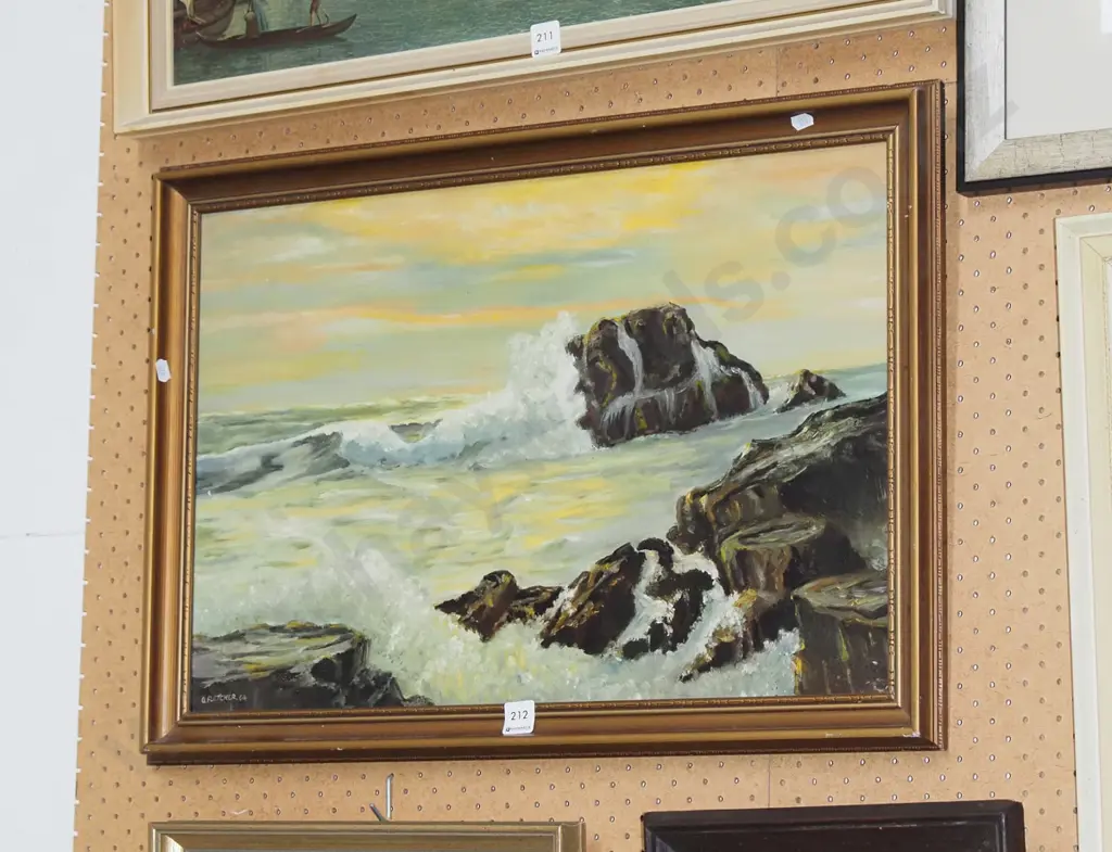 framed oil - seascape Image 1++