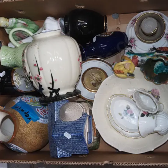box; vases, bowls, small dishes etc
