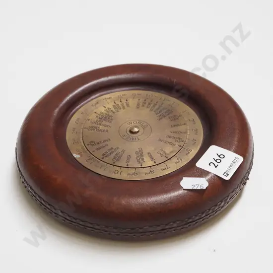 leather and brass world timer