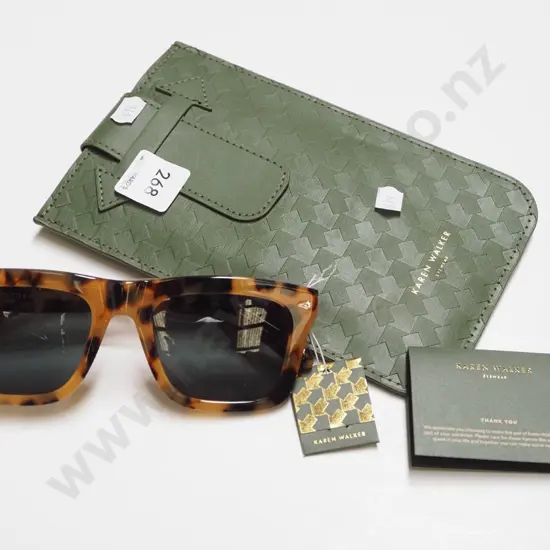 Karen Walker sunglasses and case