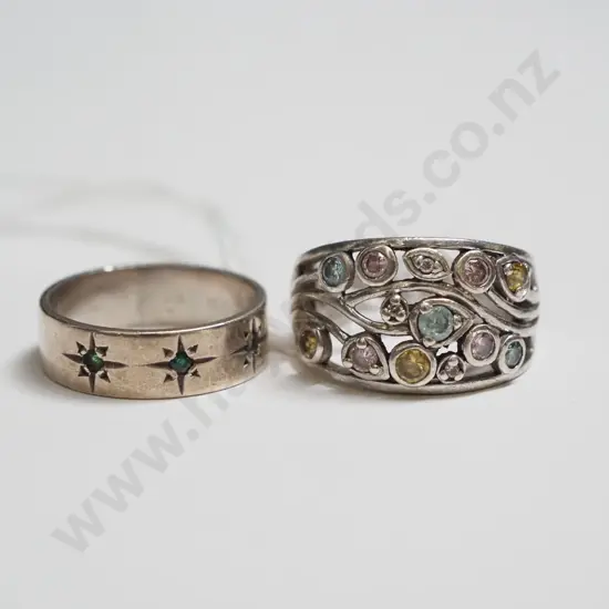 2x sterling silver rings
