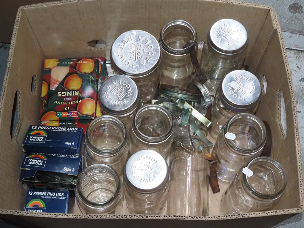 glass storage jars, preserving jar lids Image 1++