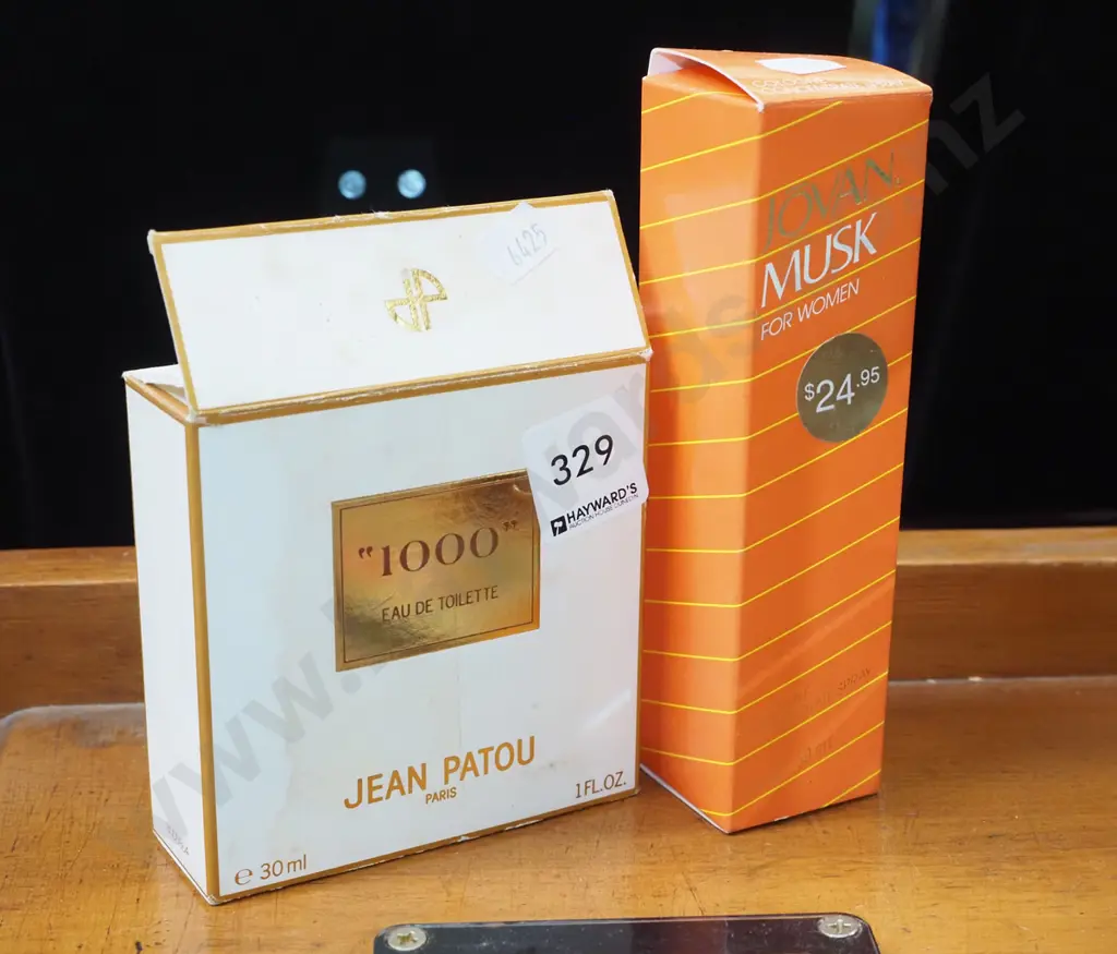 Jean Patou eau de toilette 30ml - damage to box, boxed Joran Musk cologne 59ml Image 1++