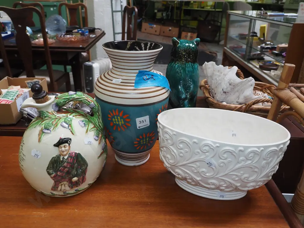 German pottery vase - chip, Masons vase, musical jug Image 1++