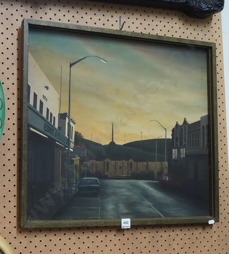 framed oil on board - cenotaph - significant foxing Image 1++