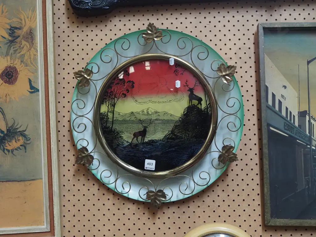 illuminated retro wall art - crack to glass As Is No Returns Image 1++