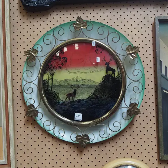 illuminated retro wall art - crack to glass As Is No Returns