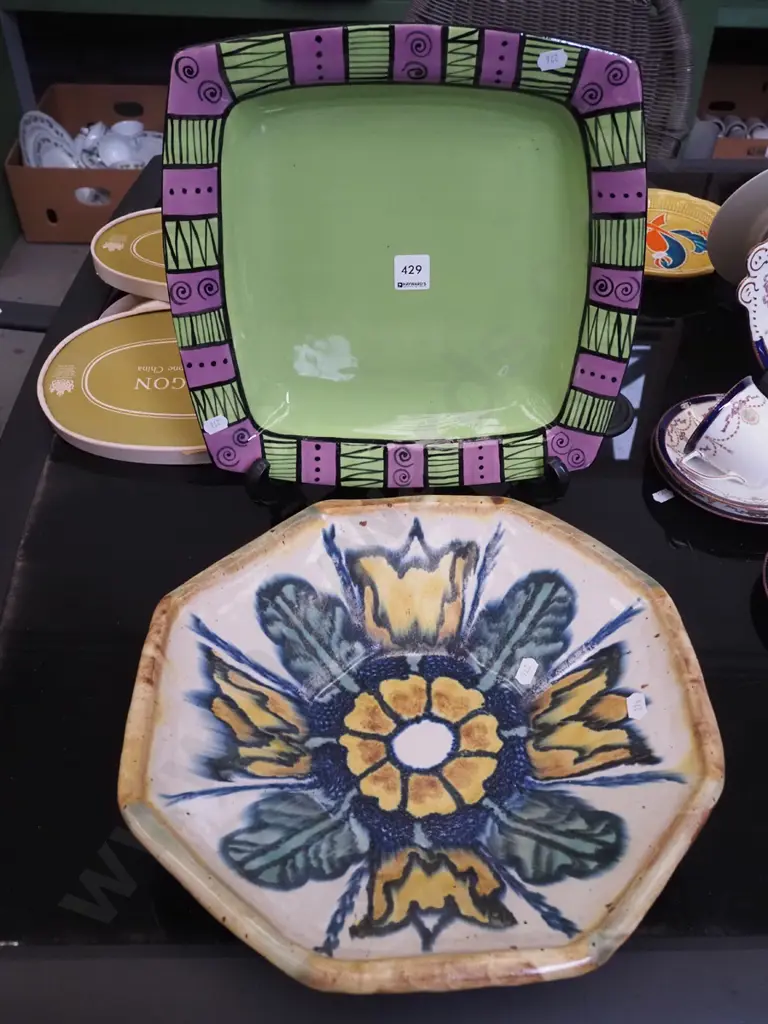 2x studio pottery bowls, Largest Diam 340 Image 1++