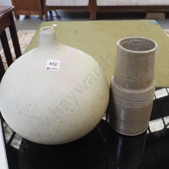 2x studio pottery vases H270