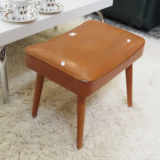 brown vinyl top stool