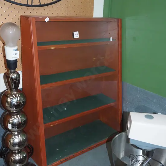 pine and glass bench top display cabinet H610 W480