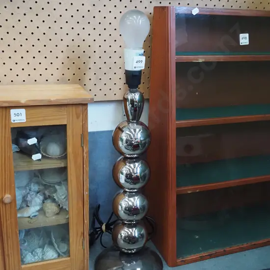 contemporary chrome bubble based lamp base H520