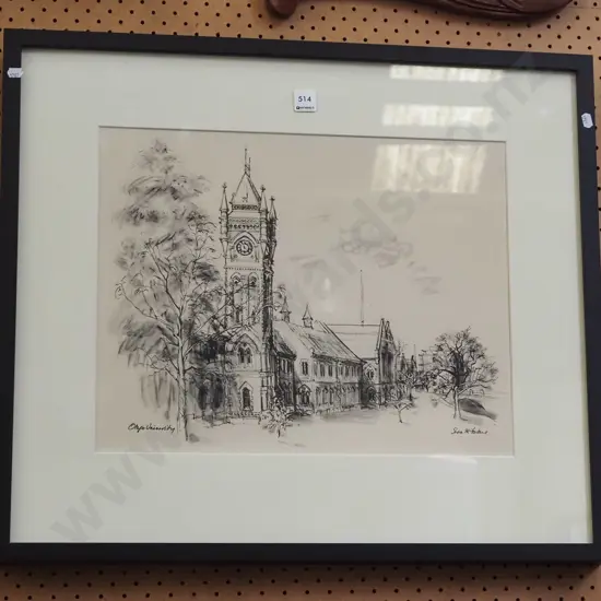 framed Shona McFarlane print - Otago University