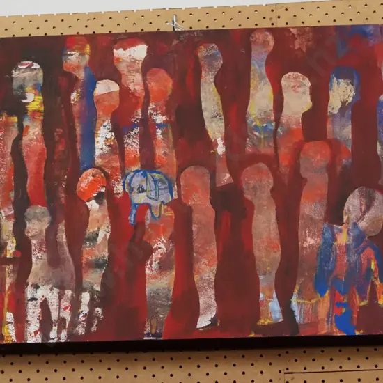 mixed media on canvas - abstract