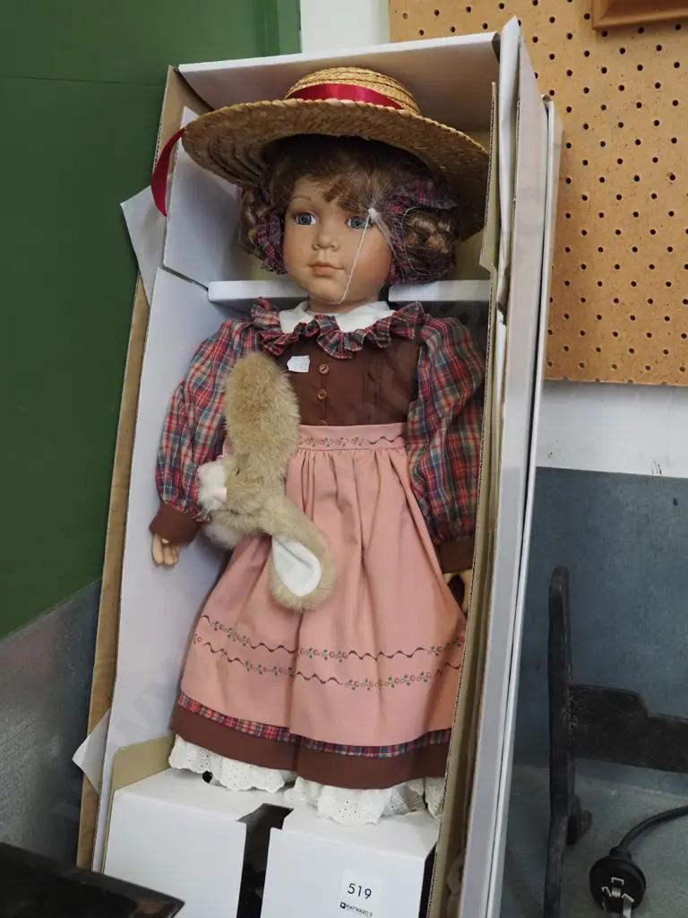 boxed Hillview Lane porcelain display doll Image 1++