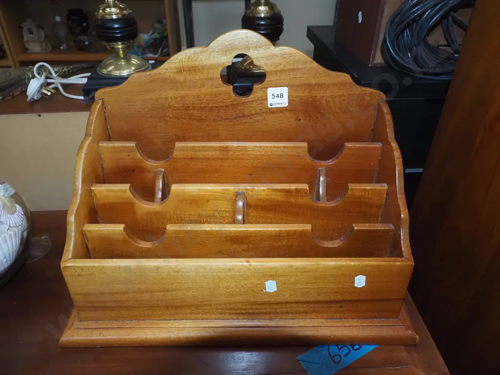 wooden stationery organiser H300 Image 1++