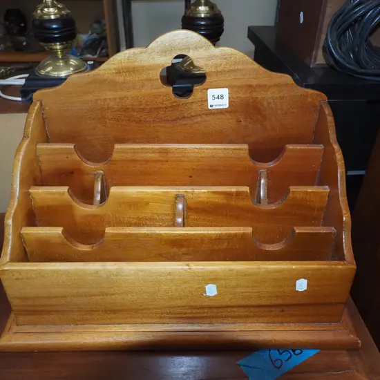 wooden stationery organiser H300