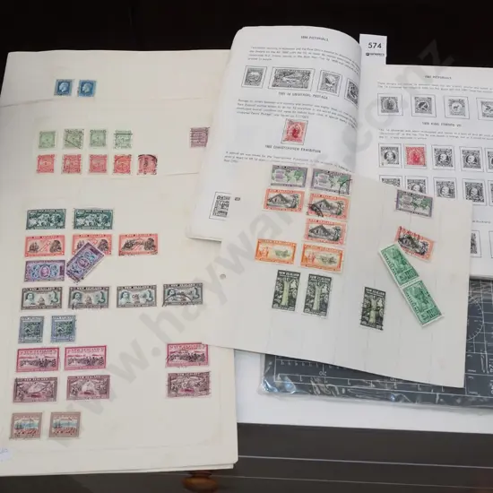 pages from stamp albums, partial stamp album