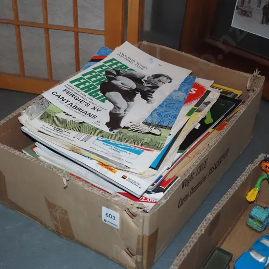 box; rugby programmes - 1980s