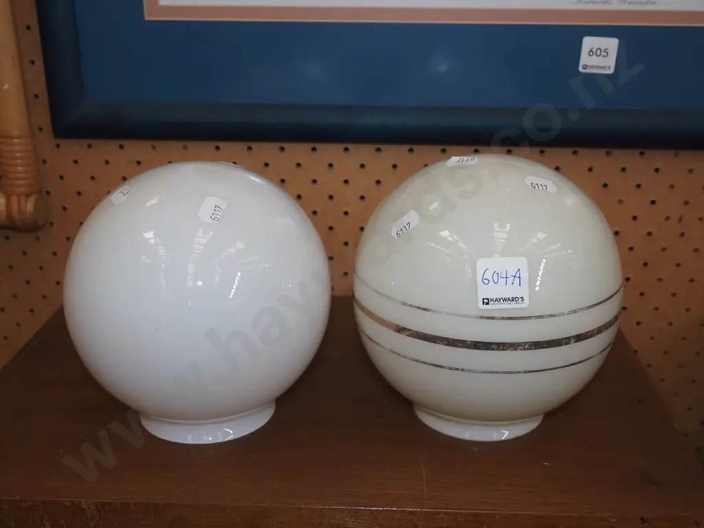 2x glass globe light shades Image 1++