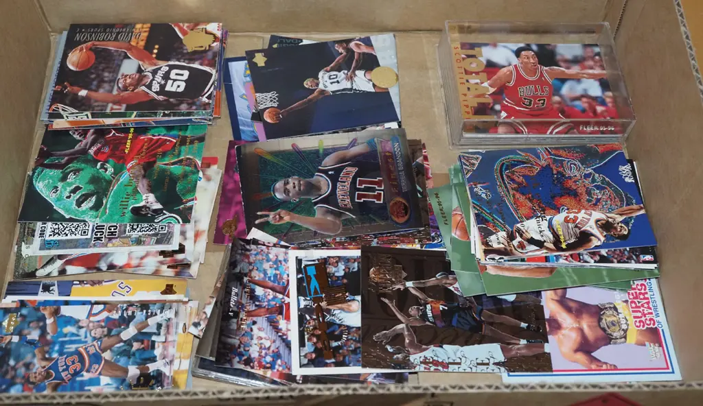 box of basketball collector cards Image 1++